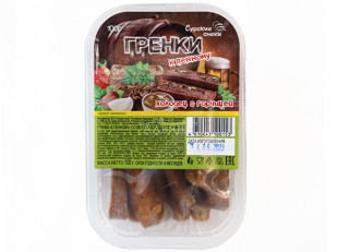 Камбала камчатская вяленая с икрой: Сурские гренки Холодец с горчицей (100 гр)