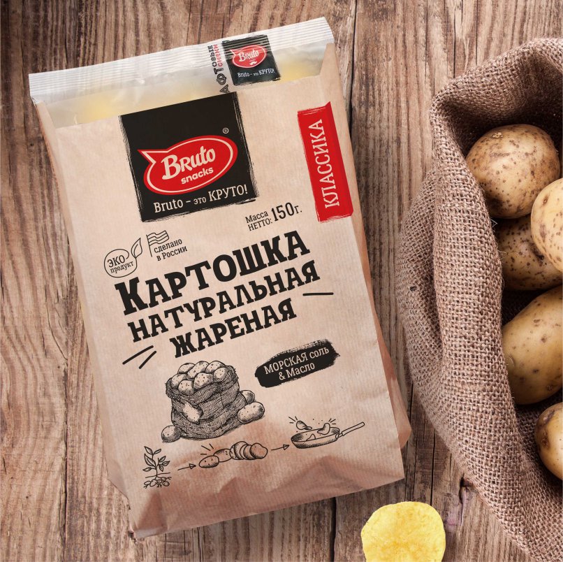 Картофель «Бруто» с солью 130 гр. в Находке